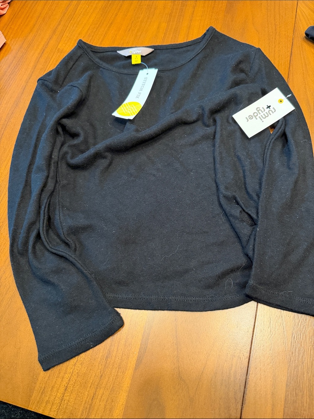 Rumi & Ryder Black Long-Sleeve Kids Sweater Top